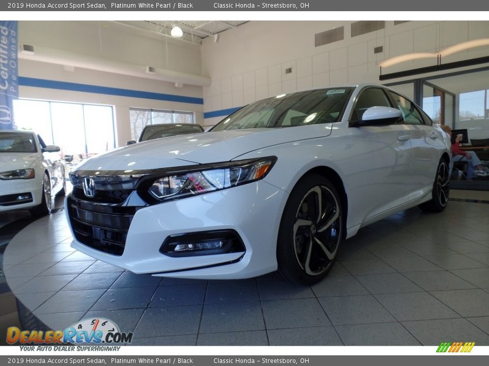 2019 Honda Accord Sport Sedan Platinum White Pearl / Black Photo #1