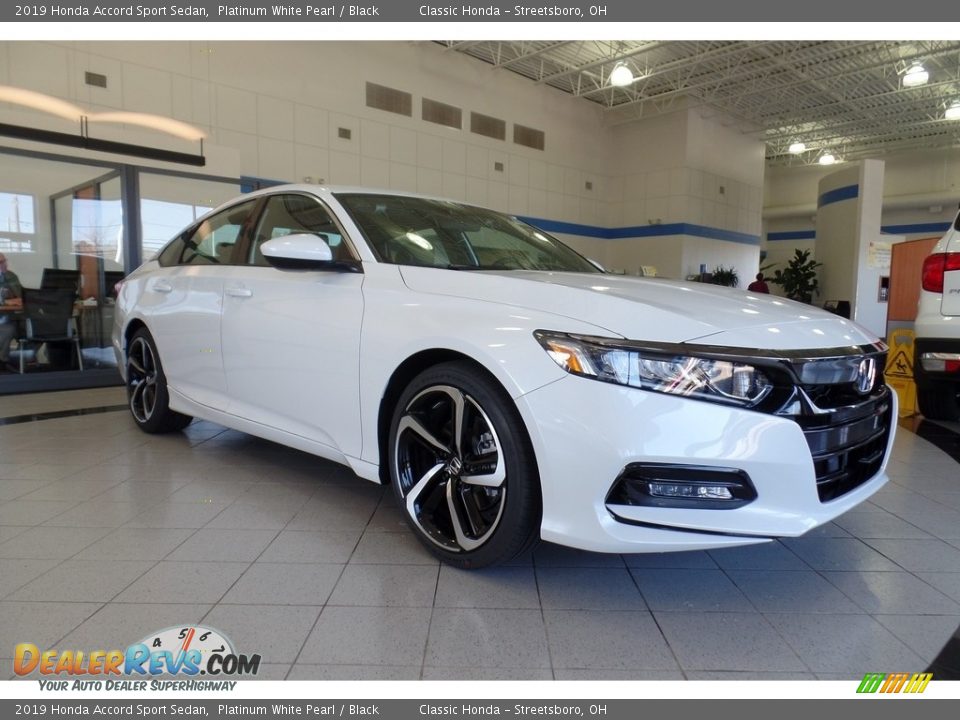 2019 Honda Accord Sport Sedan Platinum White Pearl / Black Photo #3