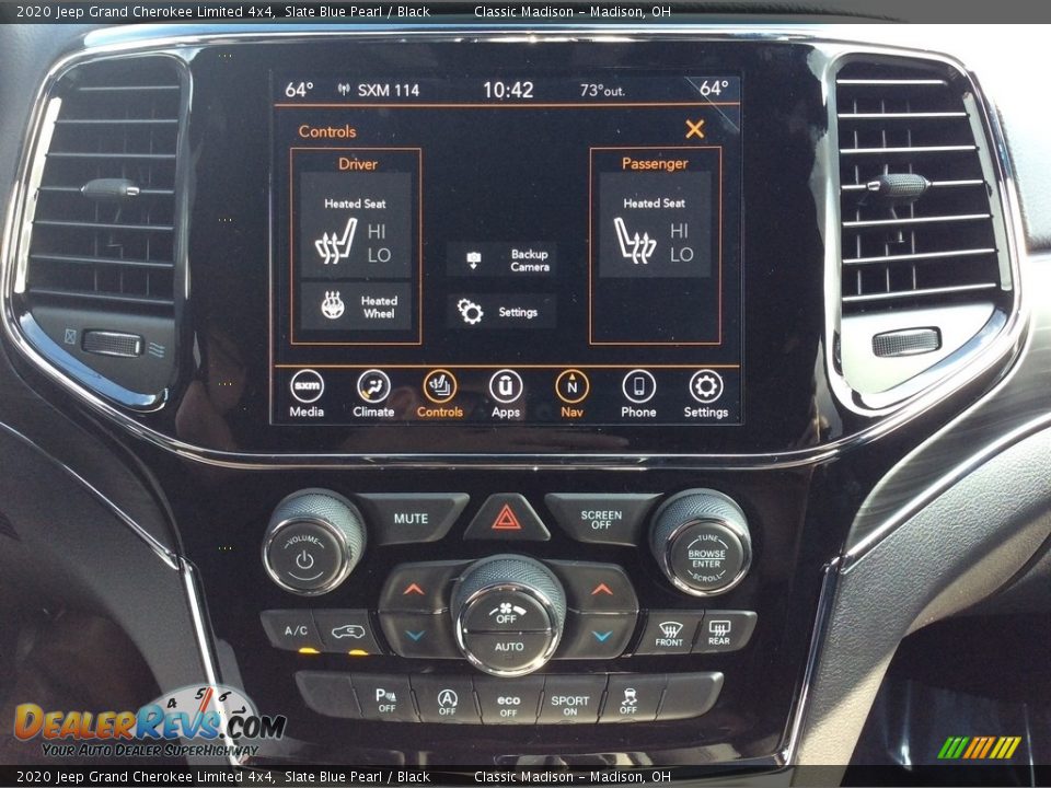 2020 Jeep Grand Cherokee Limited 4x4 Slate Blue Pearl / Black Photo #16