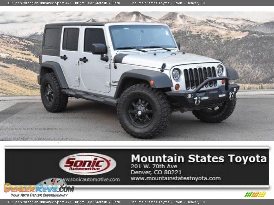 2012 Jeep Wrangler Unlimited Sport 4x4 Bright Silver Metallic / Black Photo #1