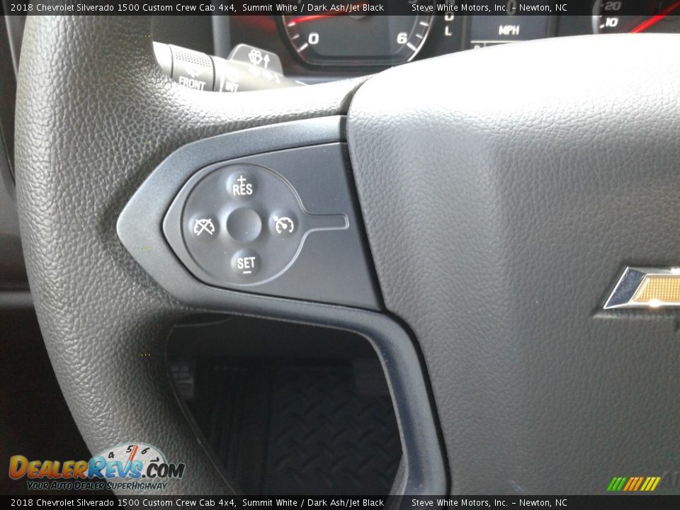 2018 Chevrolet Silverado 1500 Custom Crew Cab 4x4 Summit White / Dark Ash/Jet Black Photo #16