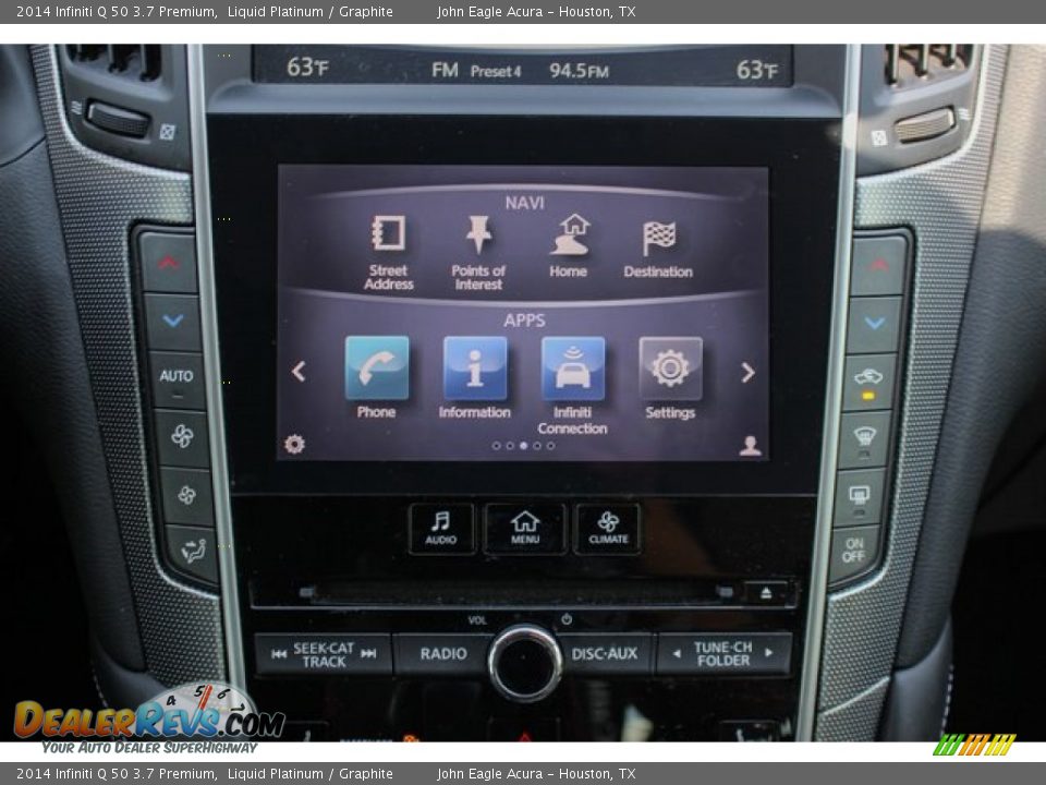 2014 Infiniti Q 50 3.7 Premium Liquid Platinum / Graphite Photo #28
