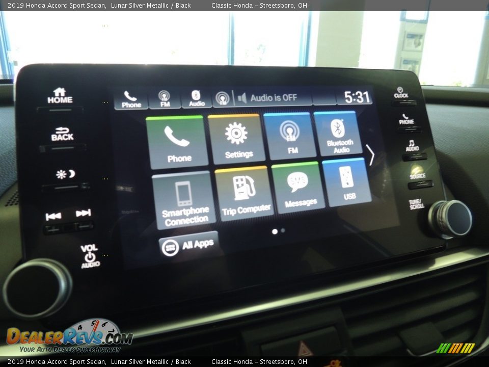 2019 Honda Accord Sport Sedan Lunar Silver Metallic / Black Photo #15