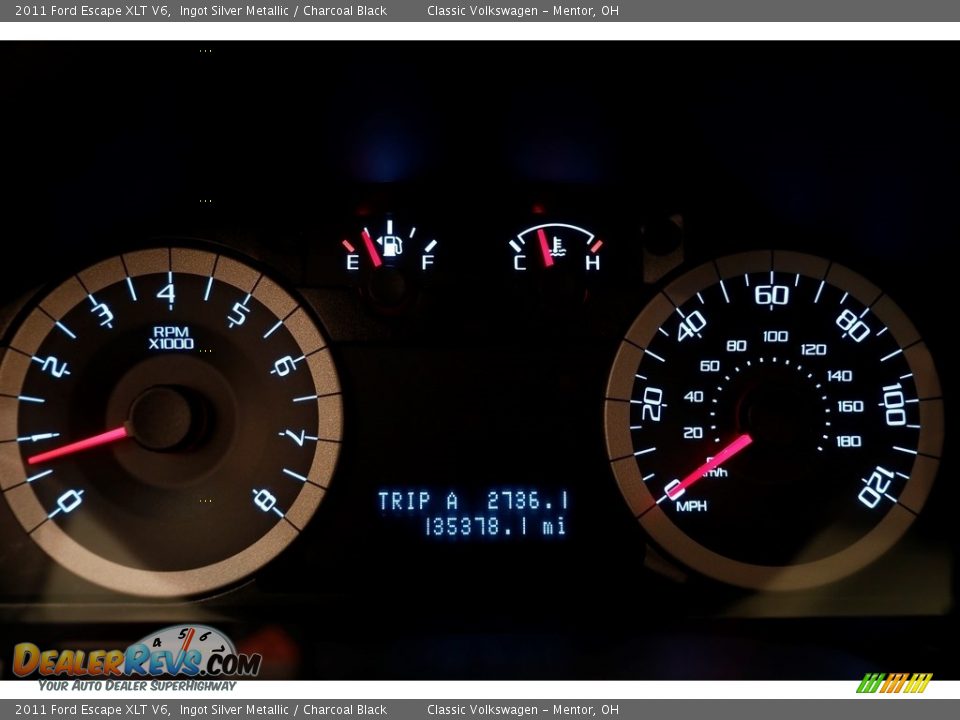 2011 Ford Escape XLT V6 Ingot Silver Metallic / Charcoal Black Photo #9