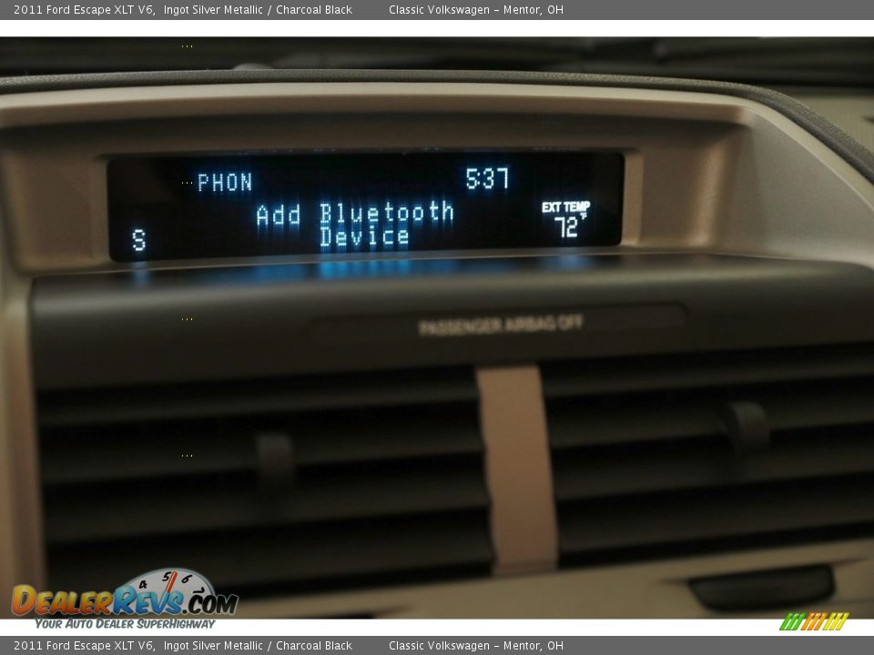 2011 Ford Escape XLT V6 Ingot Silver Metallic / Charcoal Black Photo #12