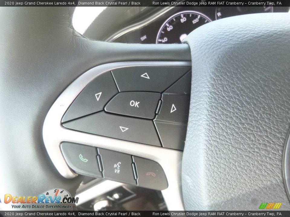 2020 Jeep Grand Cherokee Laredo 4x4 Diamond Black Crystal Pearl / Black Photo #20