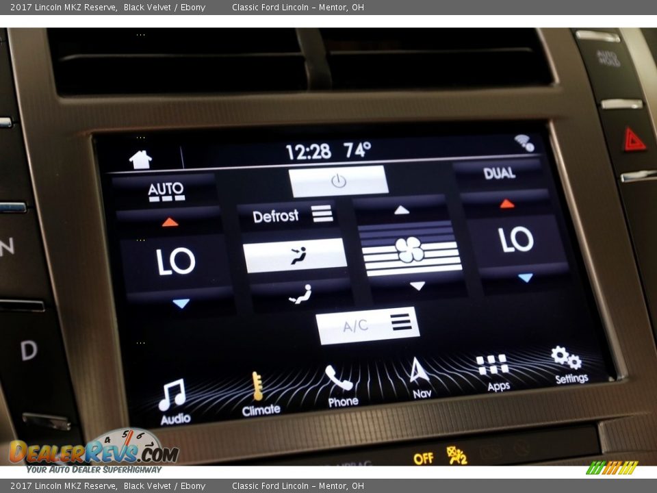 2017 Lincoln MKZ Reserve Black Velvet / Ebony Photo #13