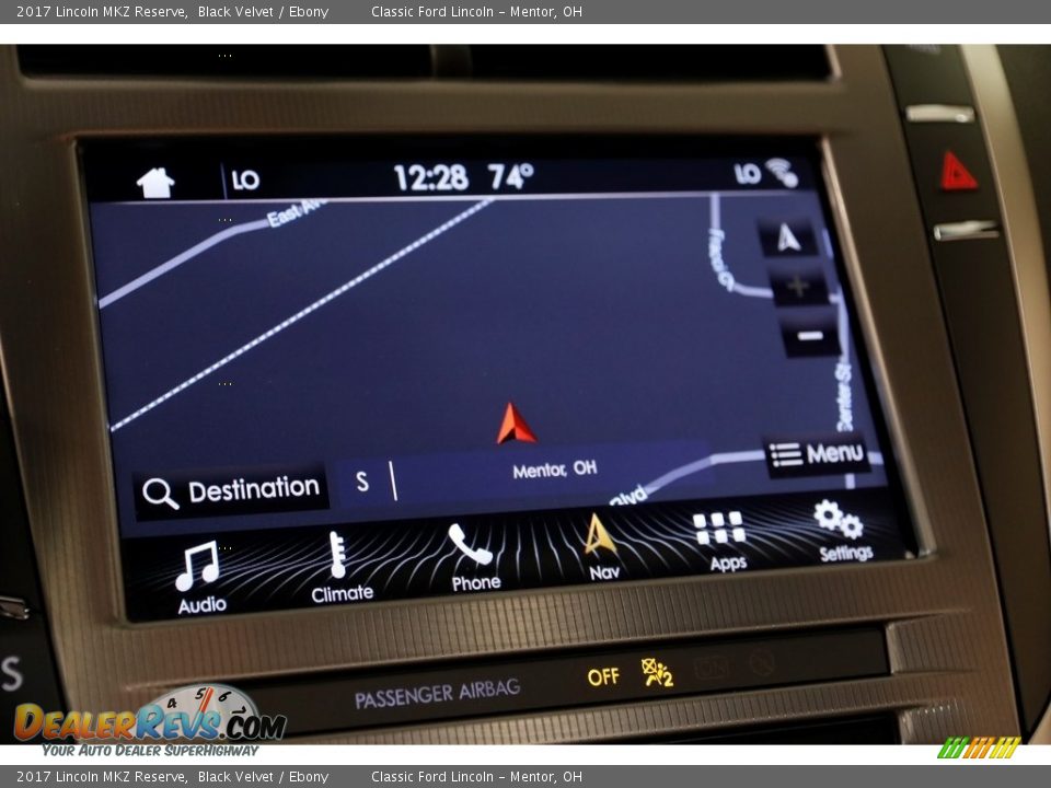 2017 Lincoln MKZ Reserve Black Velvet / Ebony Photo #15