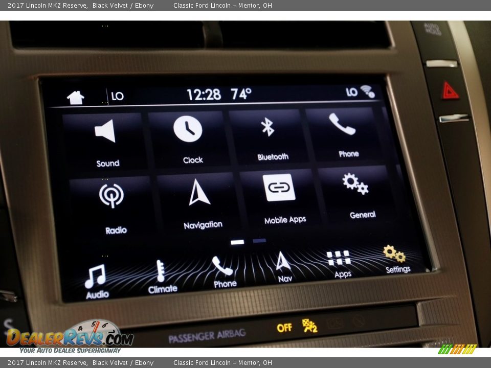 2017 Lincoln MKZ Reserve Black Velvet / Ebony Photo #17