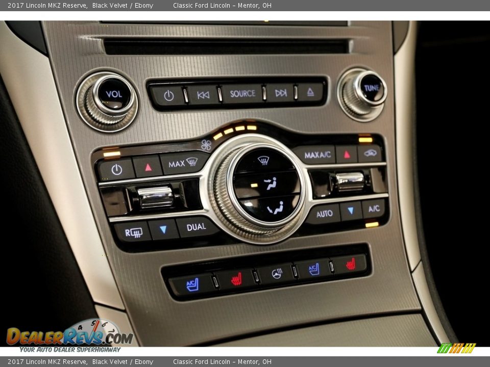 2017 Lincoln MKZ Reserve Black Velvet / Ebony Photo #18