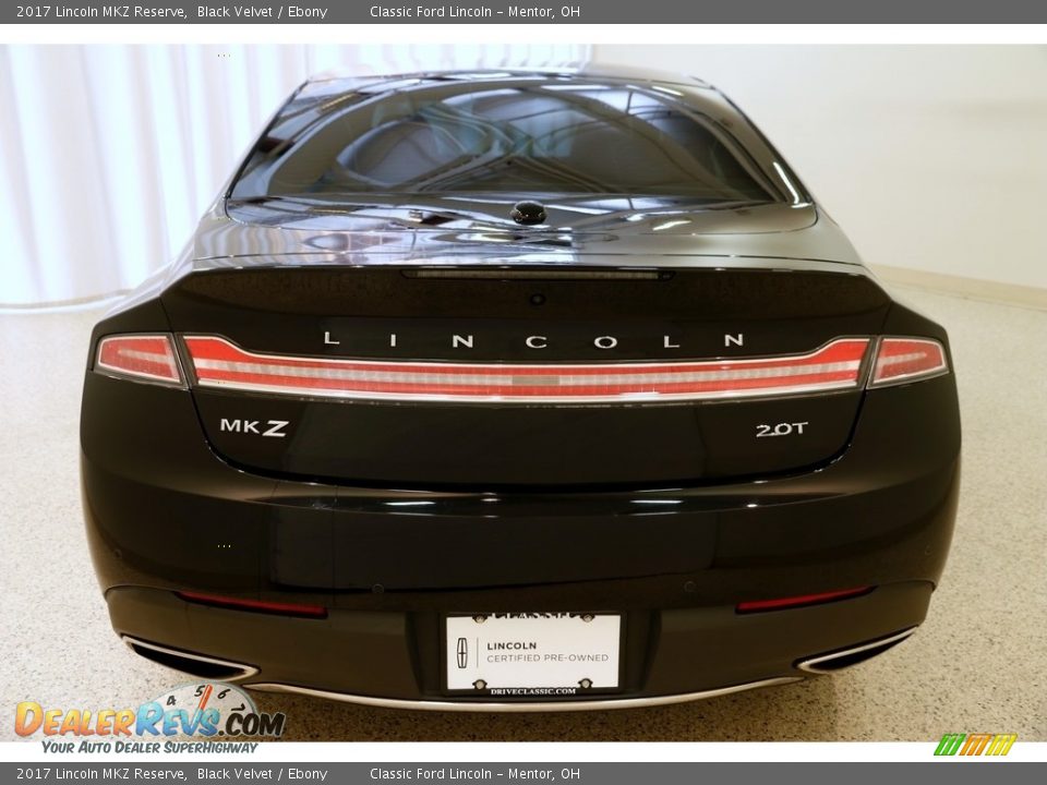 2017 Lincoln MKZ Reserve Black Velvet / Ebony Photo #24