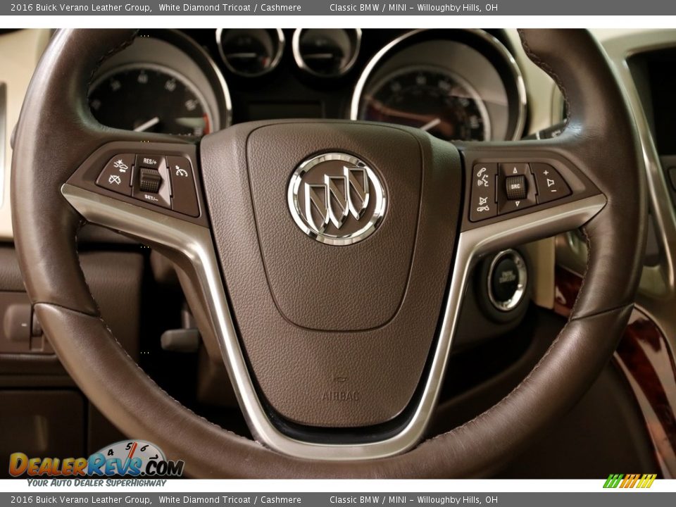 2016 Buick Verano Leather Group White Diamond Tricoat / Cashmere Photo #7