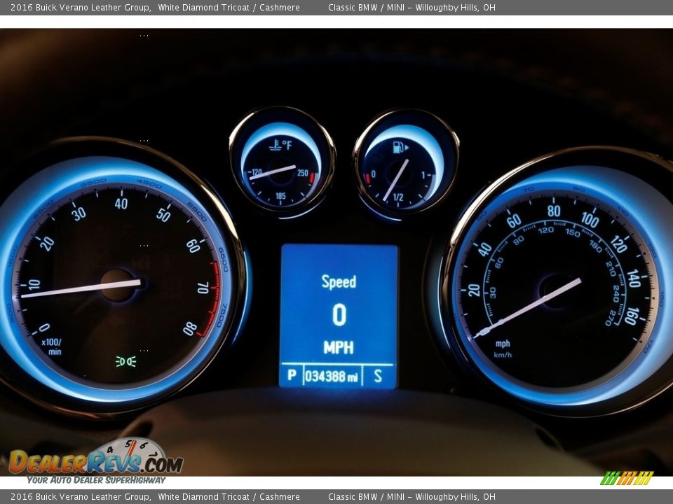 2016 Buick Verano Leather Group White Diamond Tricoat / Cashmere Photo #8