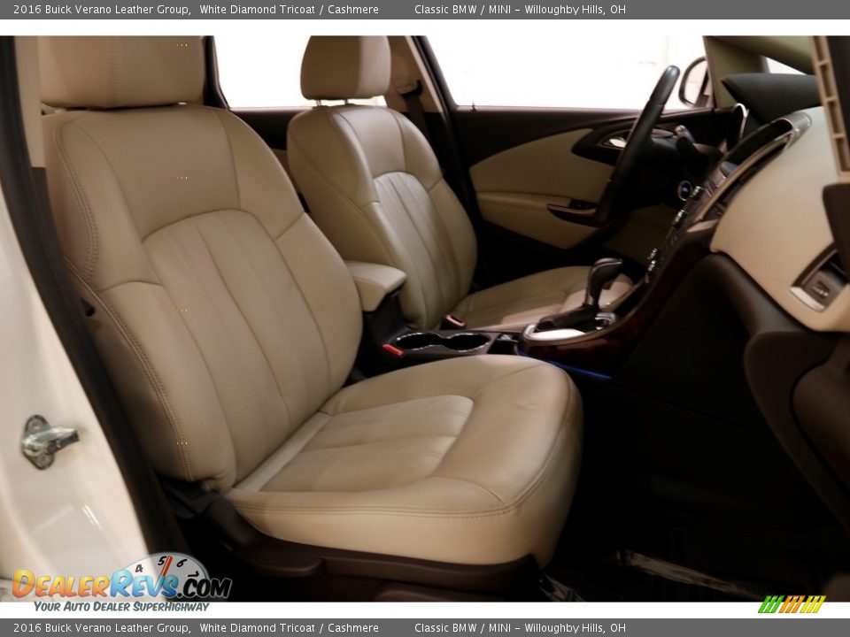 2016 Buick Verano Leather Group White Diamond Tricoat / Cashmere Photo #13