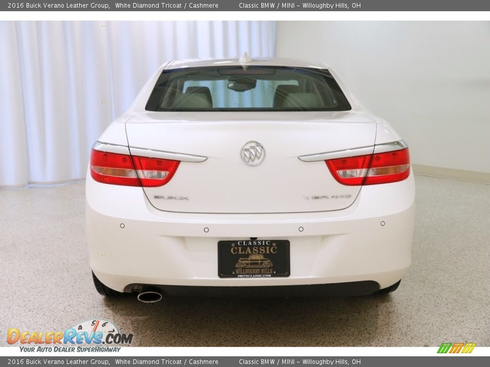 2016 Buick Verano Leather Group White Diamond Tricoat / Cashmere Photo #16