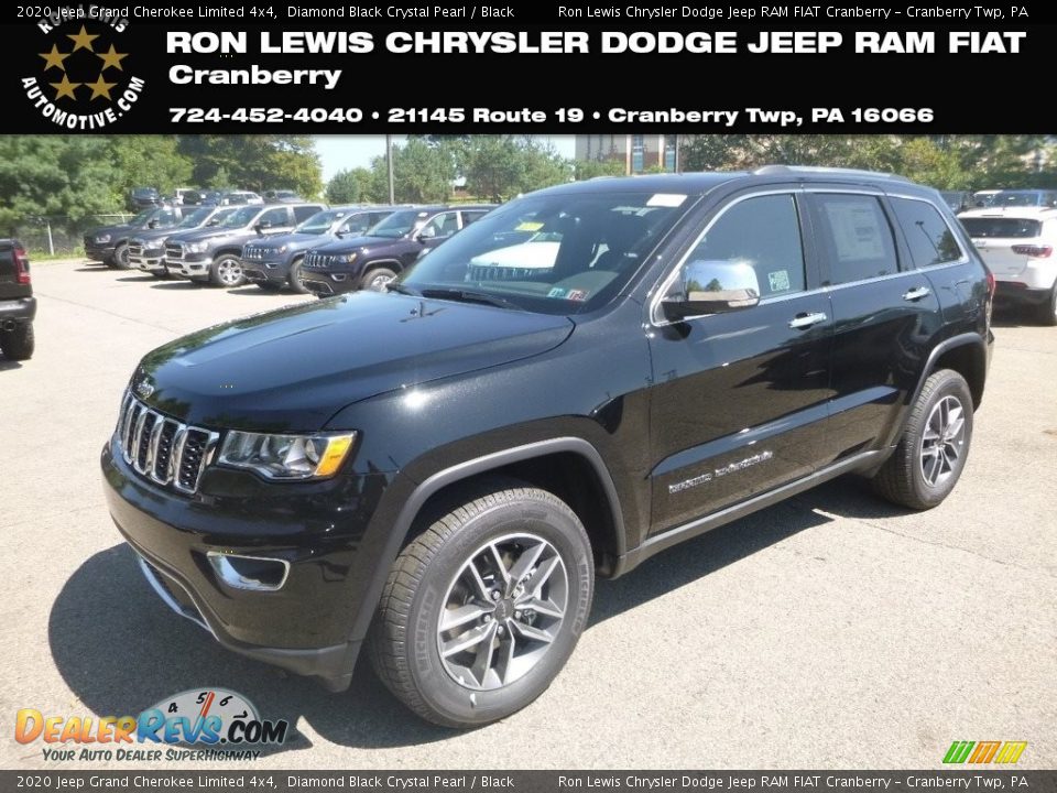 2020 Jeep Grand Cherokee Limited 4x4 Diamond Black Crystal Pearl / Black Photo #1