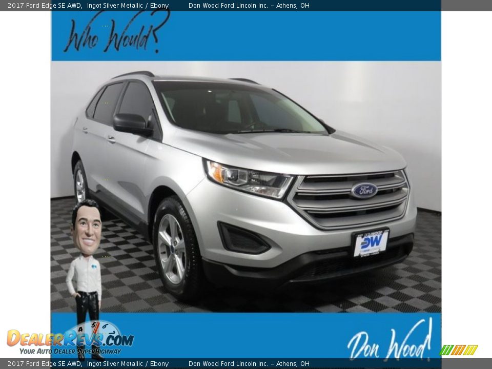 2017 Ford Edge SE AWD Ingot Silver Metallic / Ebony Photo #1