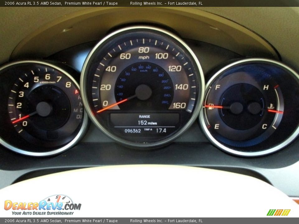 2006 Acura RL 3.5 AWD Sedan Premium White Pearl / Taupe Photo #20