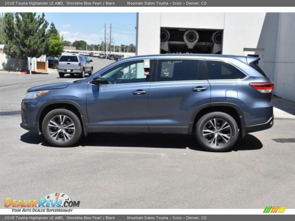 2018 Toyota Highlander LE AWD Shoreline Blue Pearl / Black Photo #3