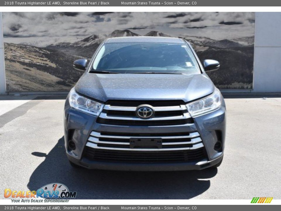 2018 Toyota Highlander LE AWD Shoreline Blue Pearl / Black Photo #8