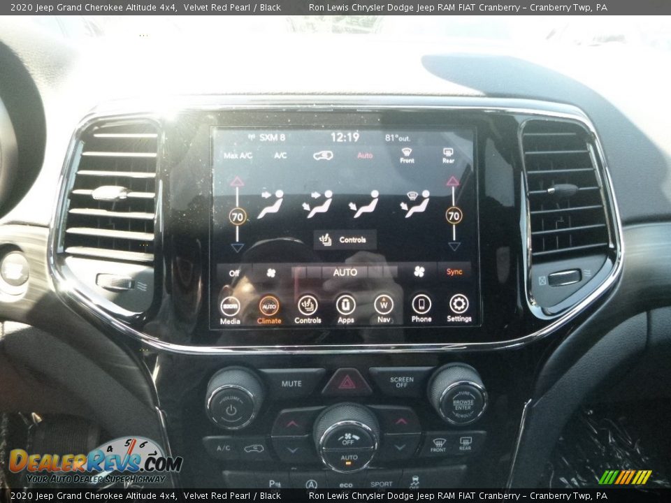 2020 Jeep Grand Cherokee Altitude 4x4 Velvet Red Pearl / Black Photo #17