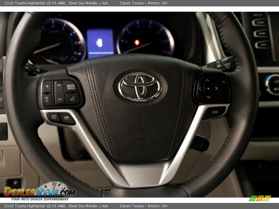 2016 Toyota Highlander LE V6 AWD Silver Sky Metallic / Ash Photo #7