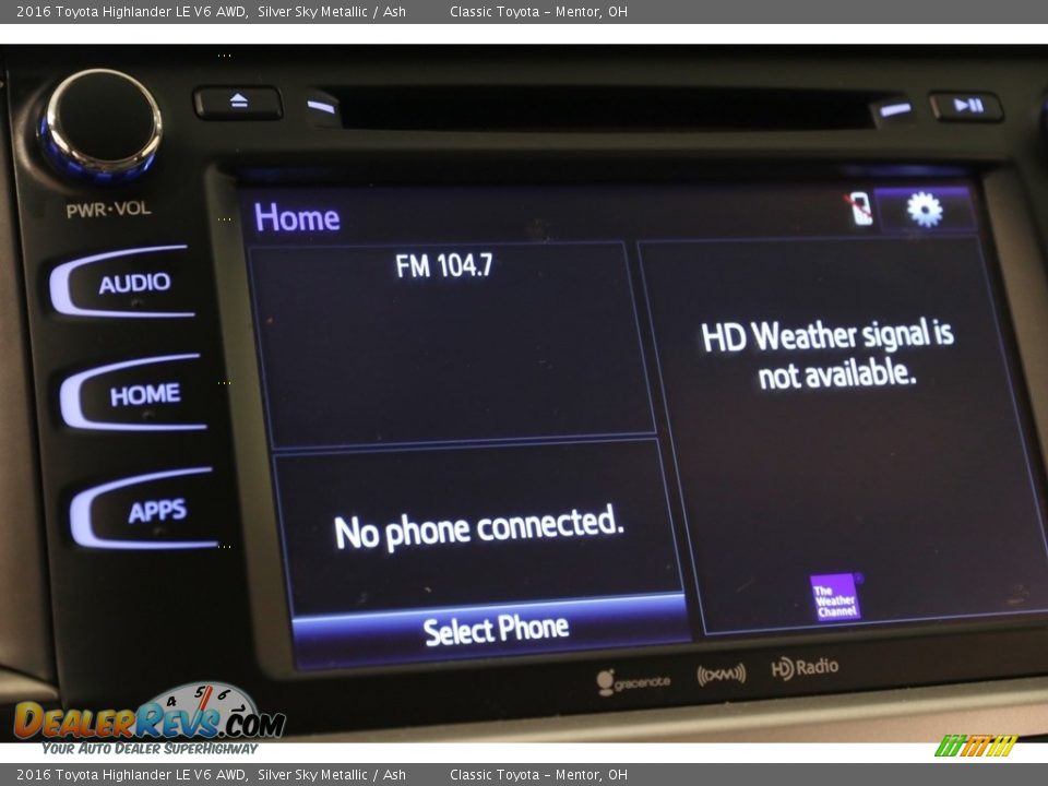 2016 Toyota Highlander LE V6 AWD Silver Sky Metallic / Ash Photo #10