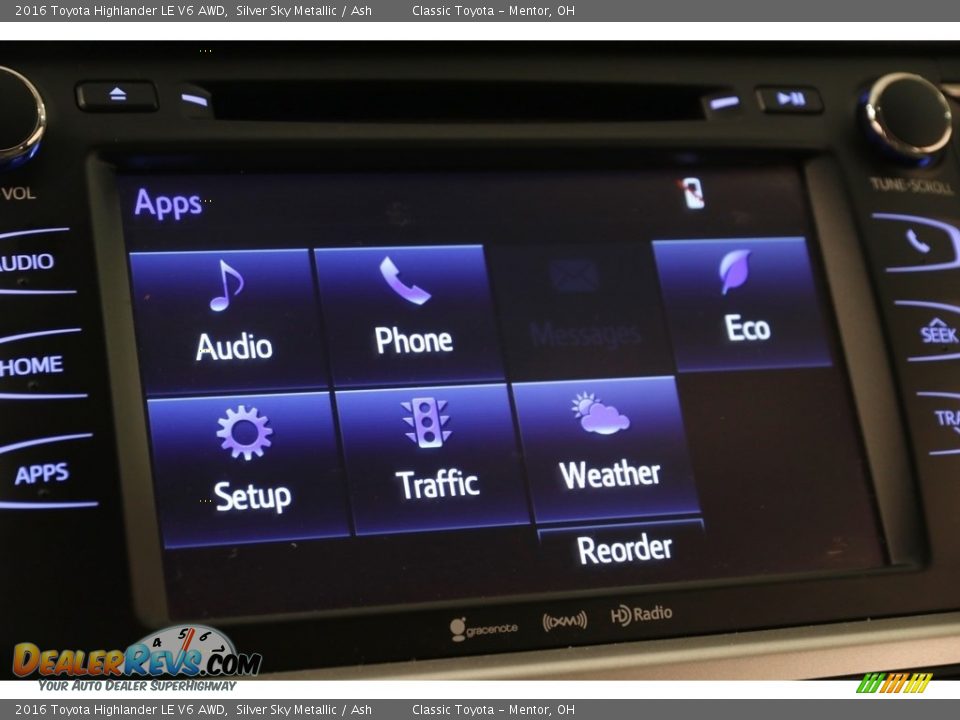 2016 Toyota Highlander LE V6 AWD Silver Sky Metallic / Ash Photo #12