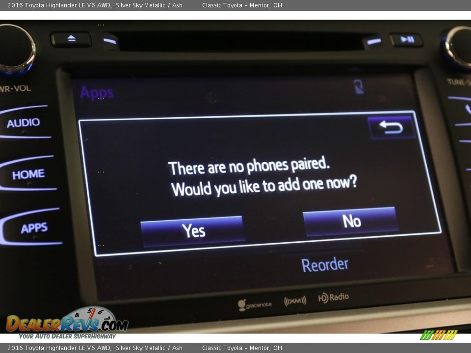 2016 Toyota Highlander LE V6 AWD Silver Sky Metallic / Ash Photo #13