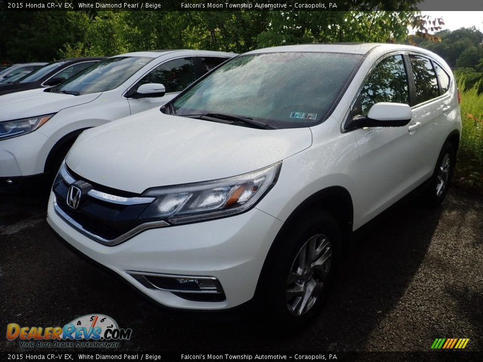 2015 Honda CR-V EX White Diamond Pearl / Beige Photo #1