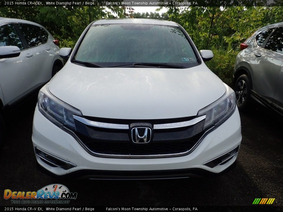 2015 Honda CR-V EX White Diamond Pearl / Beige Photo #3