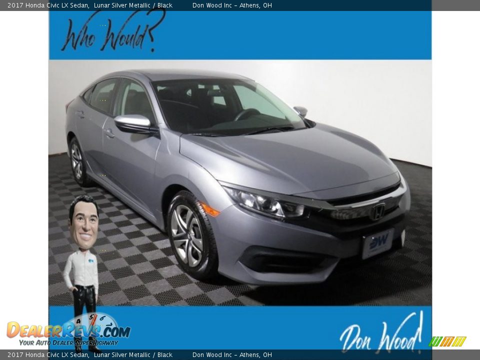 2017 Honda Civic LX Sedan Lunar Silver Metallic / Black Photo #1