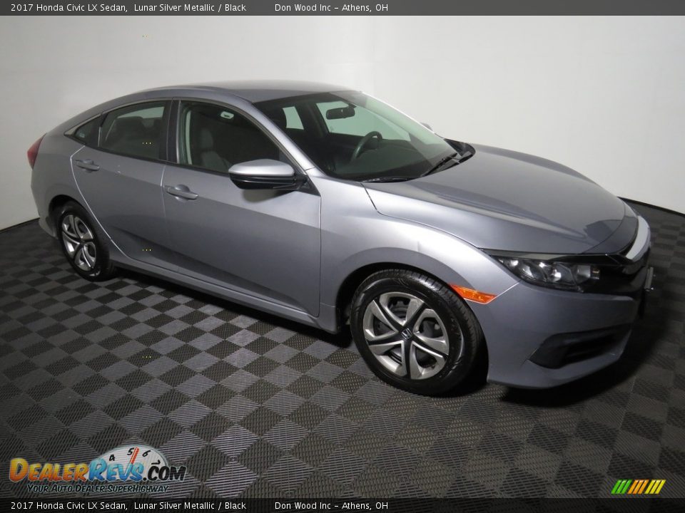 2017 Honda Civic LX Sedan Lunar Silver Metallic / Black Photo #2