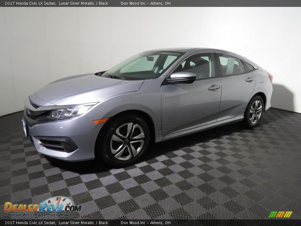2017 Honda Civic LX Sedan Lunar Silver Metallic / Black Photo #7