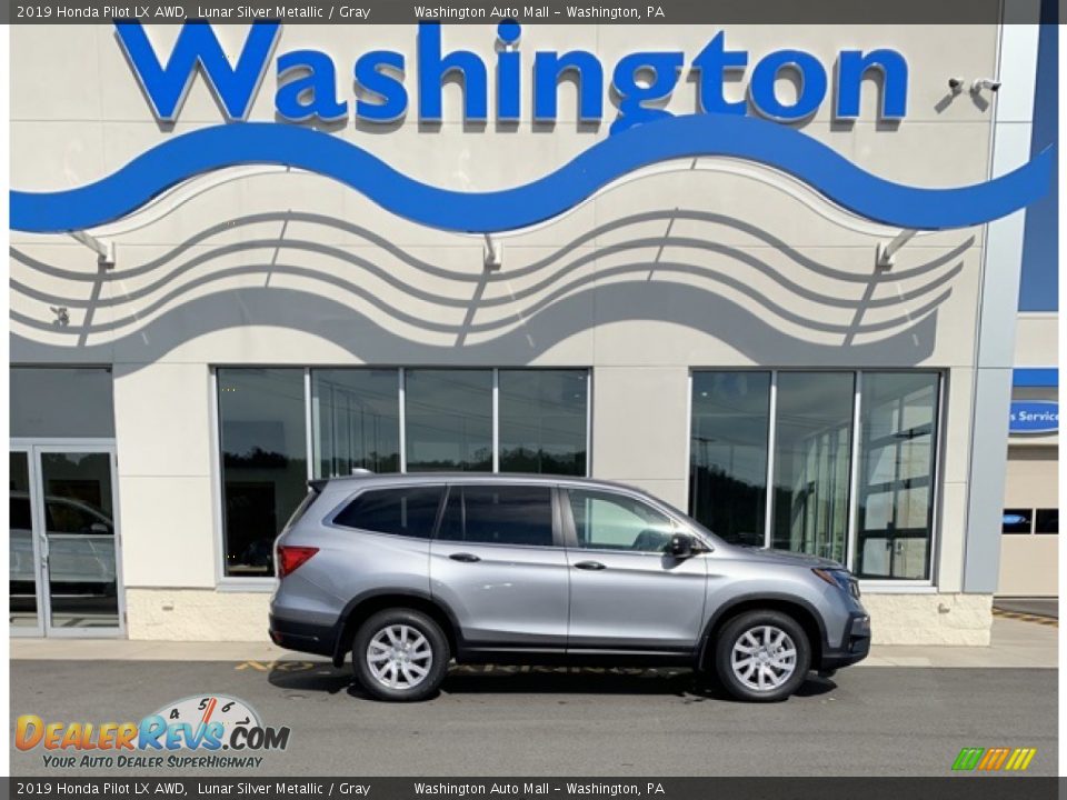 2019 Honda Pilot LX AWD Lunar Silver Metallic / Gray Photo #1