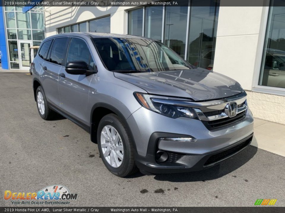2019 Honda Pilot LX AWD Lunar Silver Metallic / Gray Photo #2