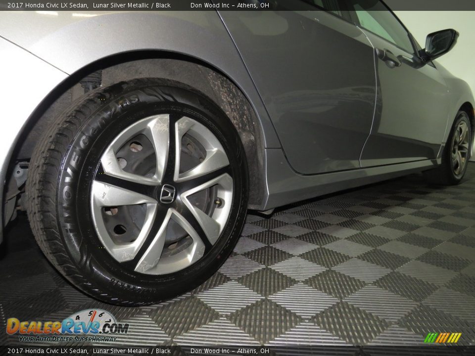 2017 Honda Civic LX Sedan Lunar Silver Metallic / Black Photo #14