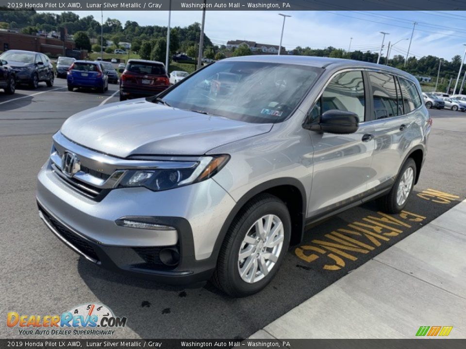 2019 Honda Pilot LX AWD Lunar Silver Metallic / Gray Photo #4