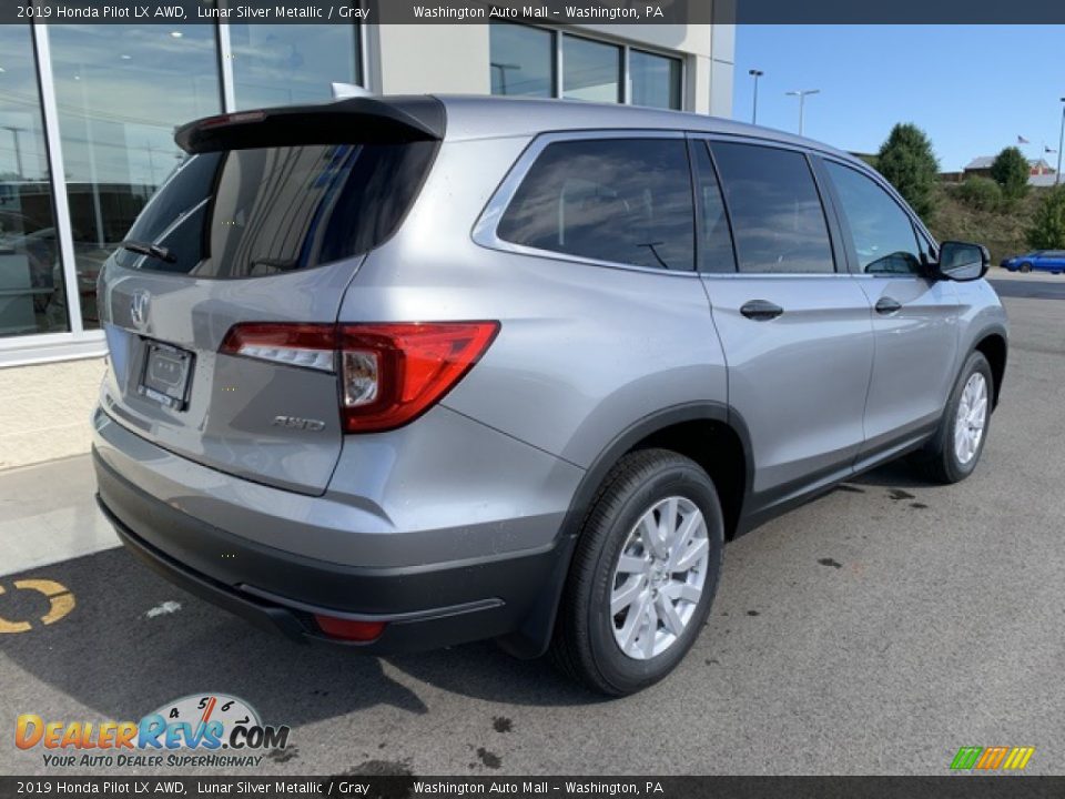 2019 Honda Pilot LX AWD Lunar Silver Metallic / Gray Photo #7