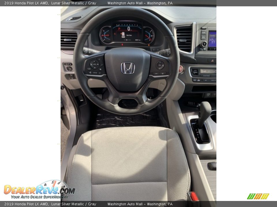 2019 Honda Pilot LX AWD Lunar Silver Metallic / Gray Photo #13