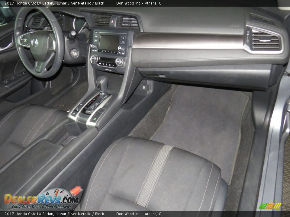 2017 Honda Civic LX Sedan Lunar Silver Metallic / Black Photo #25