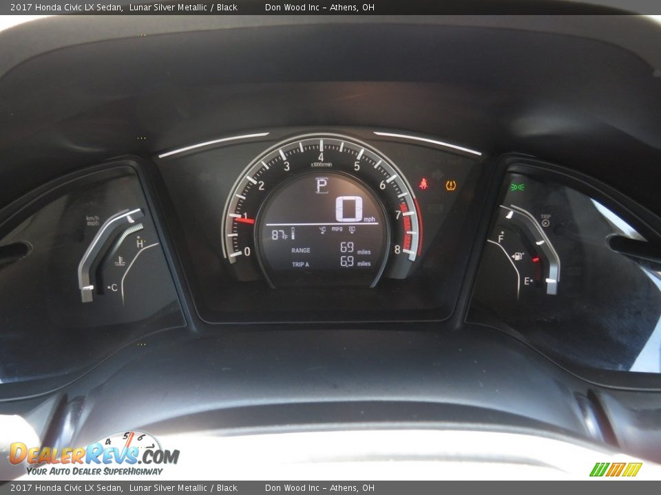 2017 Honda Civic LX Sedan Lunar Silver Metallic / Black Photo #26
