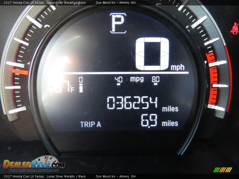 2017 Honda Civic LX Sedan Lunar Silver Metallic / Black Photo #27