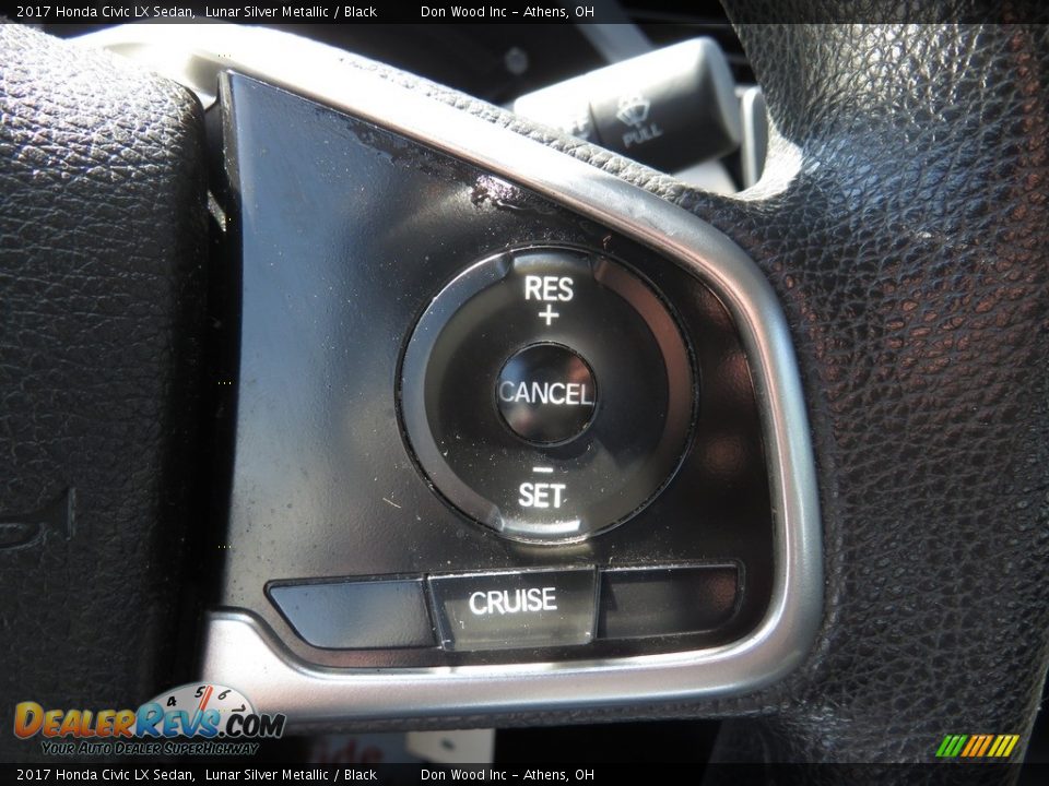 2017 Honda Civic LX Sedan Lunar Silver Metallic / Black Photo #31