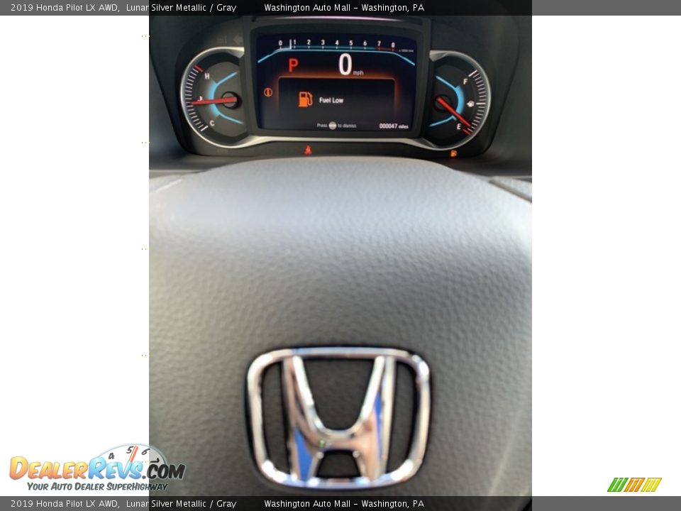 2019 Honda Pilot LX AWD Lunar Silver Metallic / Gray Photo #33