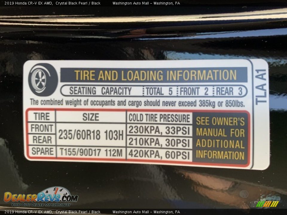 2019 Honda CR-V EX AWD Crystal Black Pearl / Black Photo #8