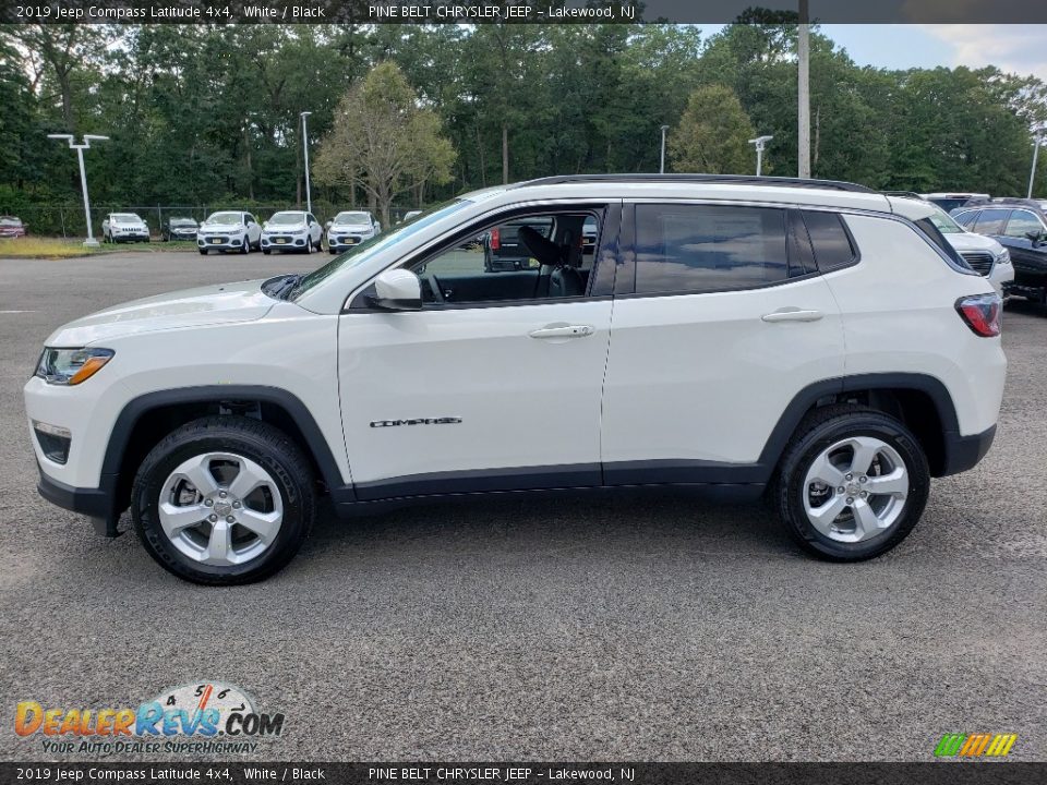 2019 Jeep Compass Latitude 4x4 White / Black Photo #3
