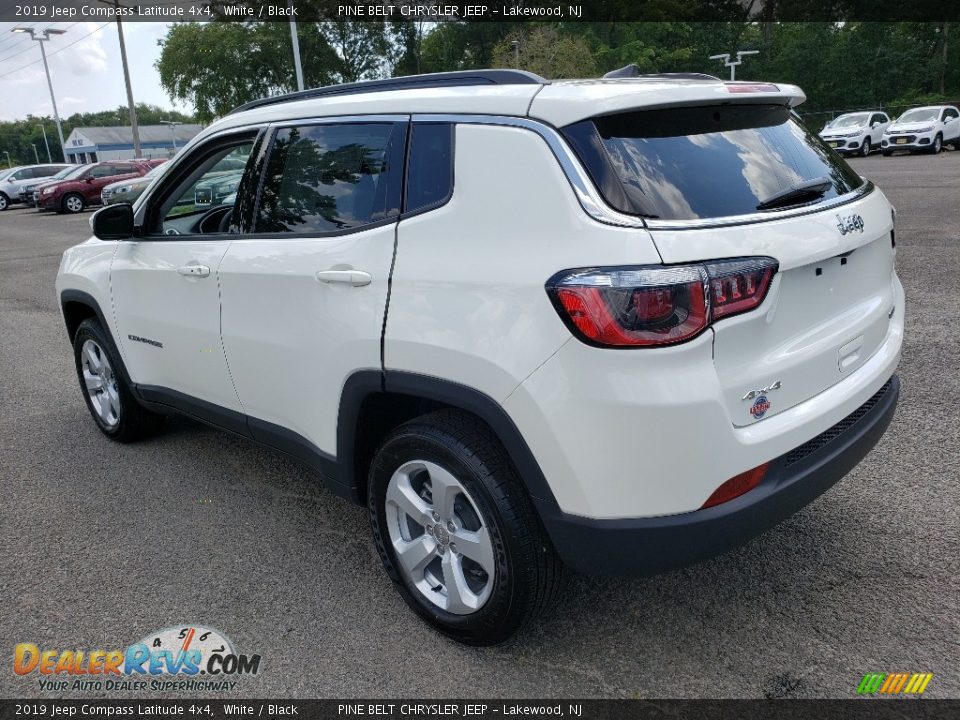 2019 Jeep Compass Latitude 4x4 White / Black Photo #4