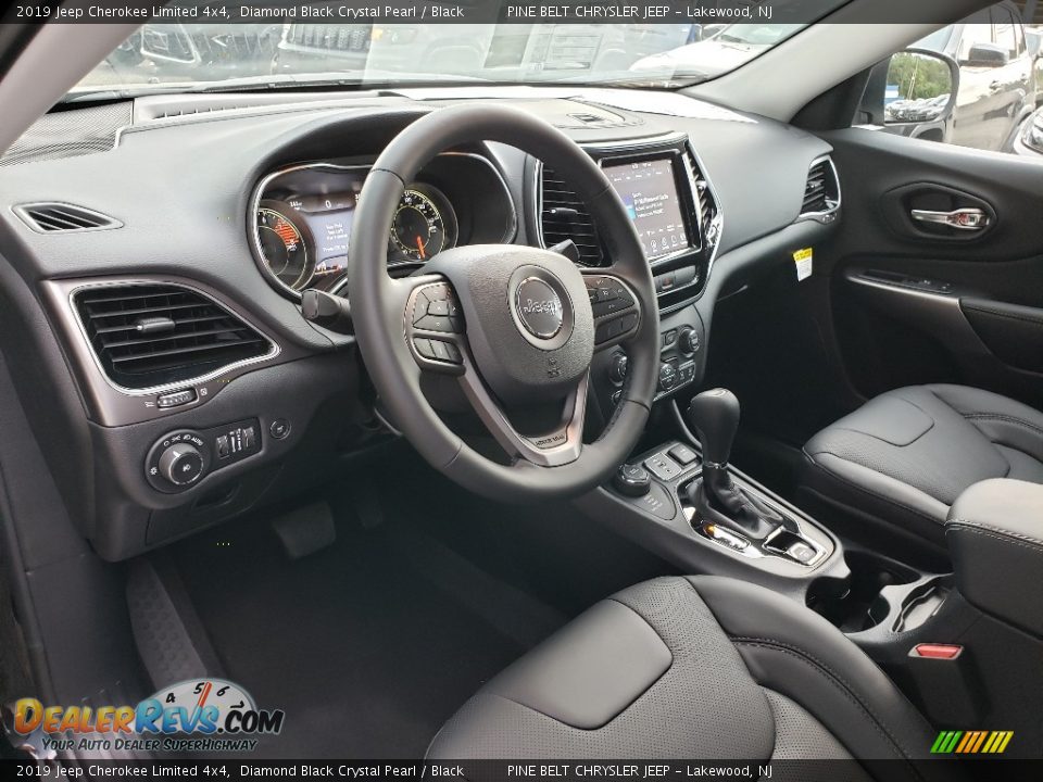 2019 Jeep Cherokee Limited 4x4 Diamond Black Crystal Pearl / Black Photo #7