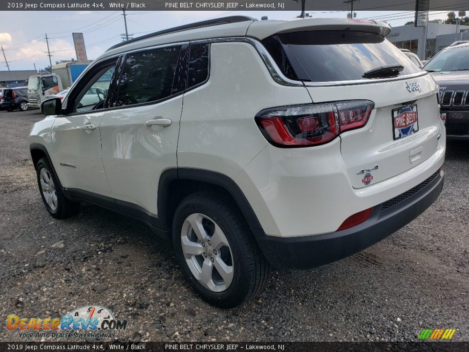 2019 Jeep Compass Latitude 4x4 White / Black Photo #4